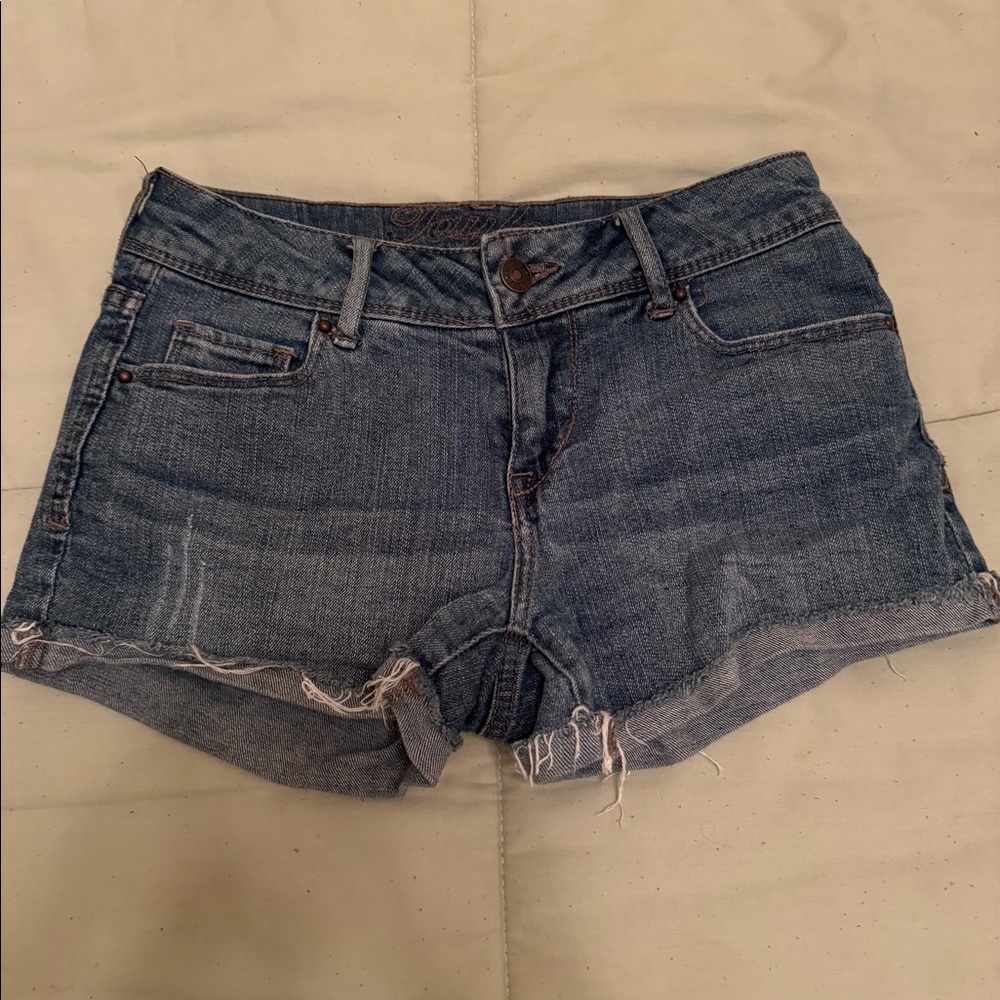 taylor mid rise denim shorts